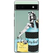 Прозрачный чехол BoxFace Google Pixel 6A City Girl