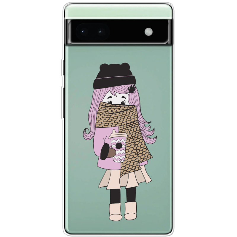 Прозрачный чехол BoxFace Google Pixel 6A Winter Morning Girl