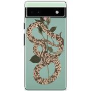 Прозрачный чехол BoxFace Google Pixel 6A Glamor Snake