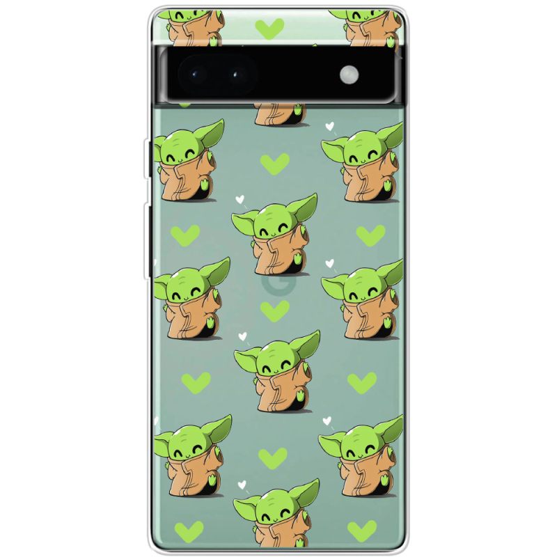 Прозрачный чехол BoxFace Google Pixel 6A Pattern Baby Yoda