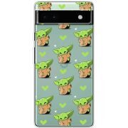 Прозрачный чехол BoxFace Google Pixel 6A Pattern Baby Yoda