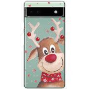 Прозрачный чехол BoxFace Google Pixel 6A Winter Deer