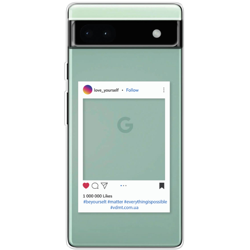 Прозрачный чехол BoxFace Google Pixel 6A Insta