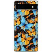 Прозрачный чехол BoxFace Google Pixel 6A Butterfly Morpho