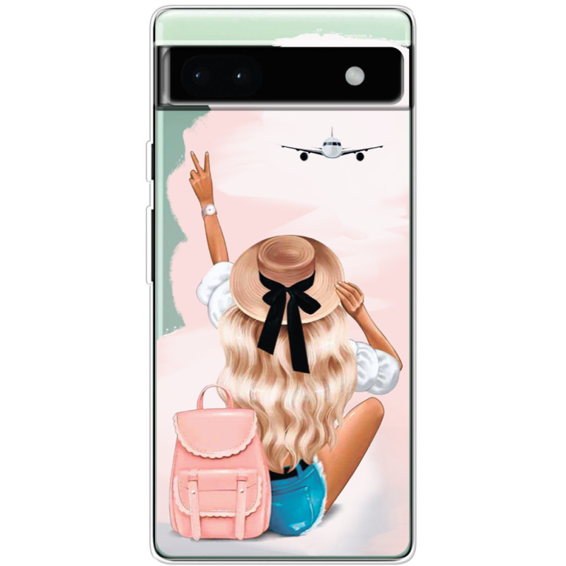 Прозрачный чехол BoxFace Google Pixel 6A Travel Girl