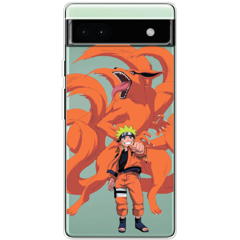 Прозрачный чехол BoxFace Google Pixel 6A Naruto and Kurama