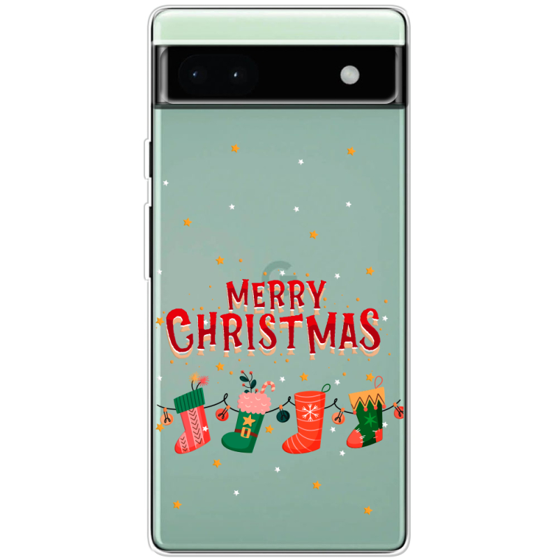Прозрачный чехол BoxFace Google Pixel 6A Merry Christmas