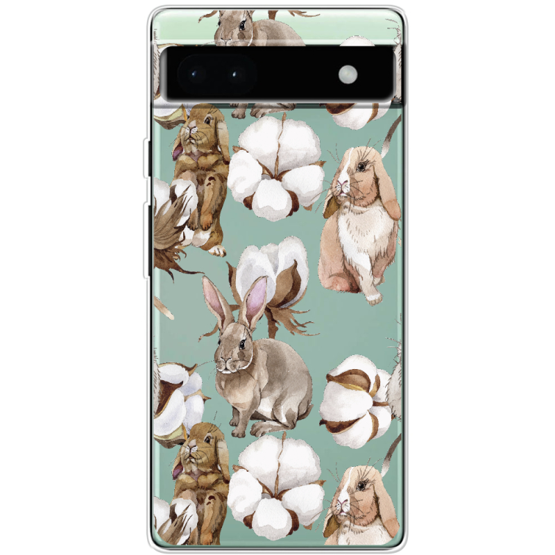 Прозрачный чехол BoxFace Google Pixel 6A Cotton and Rabbits