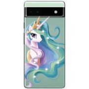 Чехол со стразами Google Pixel 6A Unicorn Queen