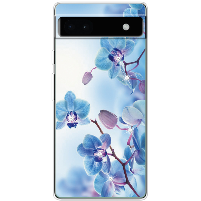 Чехол со стразами Google Pixel 6A Orchids