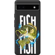 Черный чехол BoxFace Google Pixel 6A Fish