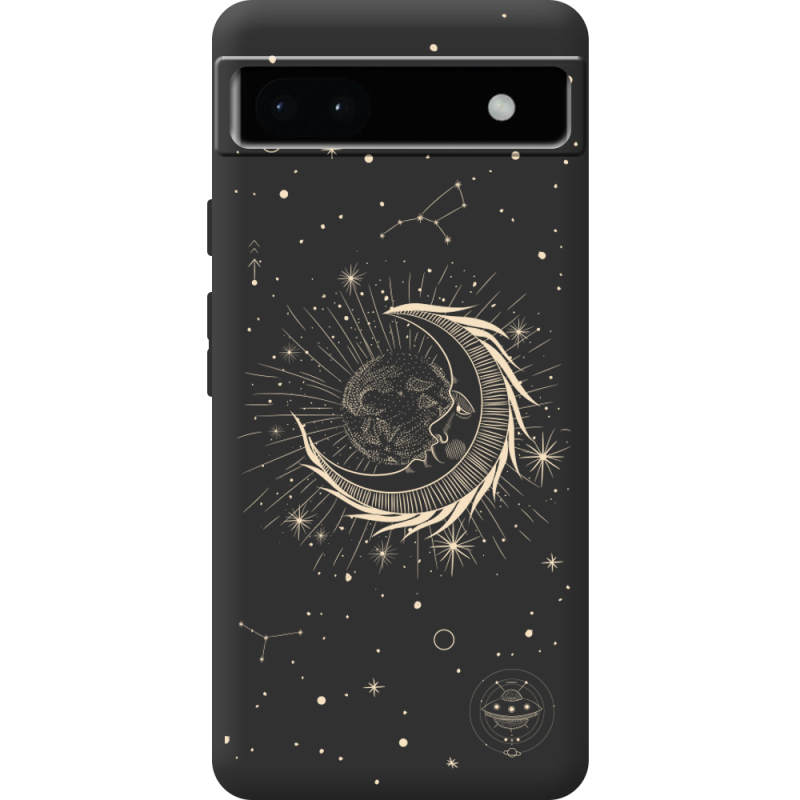 Черный чехол BoxFace Google Pixel 6A Moon