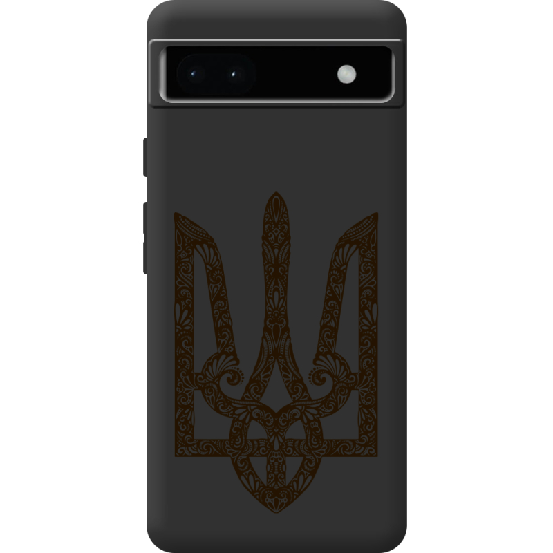 Черный чехол BoxFace Google Pixel 6A Ukrainian Trident