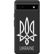Черный чехол BoxFace Google Pixel 6A Тризуб монограмма ukraine