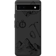 Черный чехол BoxFace Google Pixel 6A Mountains