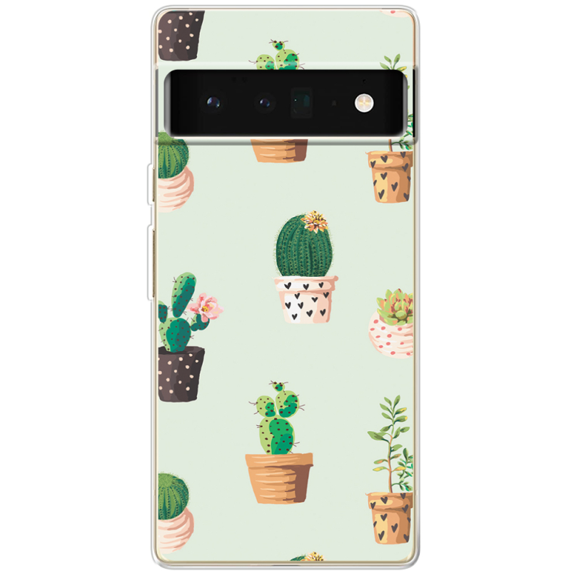 Чехол BoxFace Google Pixel 6 Pro L-green Cacti