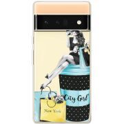 Прозрачный чехол BoxFace Google Pixel 6 Pro City Girl