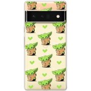 Прозрачный чехол BoxFace Google Pixel 6 Pro Pattern Baby Yoda