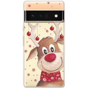 Прозрачный чехол BoxFace Google Pixel 6 Pro Winter Deer