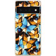 Прозрачный чехол BoxFace Google Pixel 6 Pro Butterfly Morpho