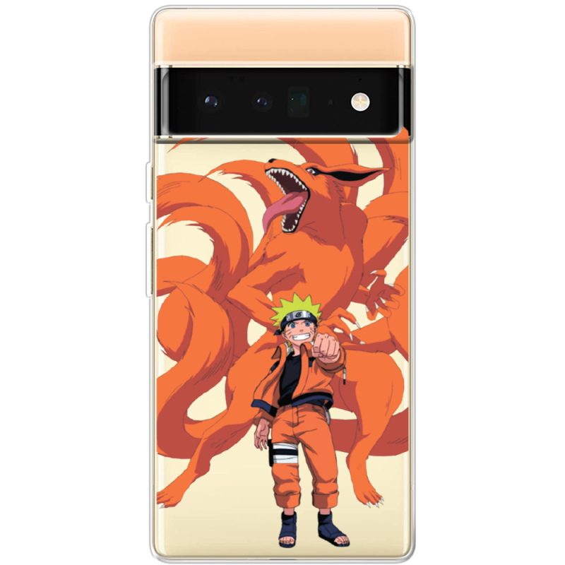 Прозрачный чехол BoxFace Google Pixel 6 Pro Naruto and Kurama