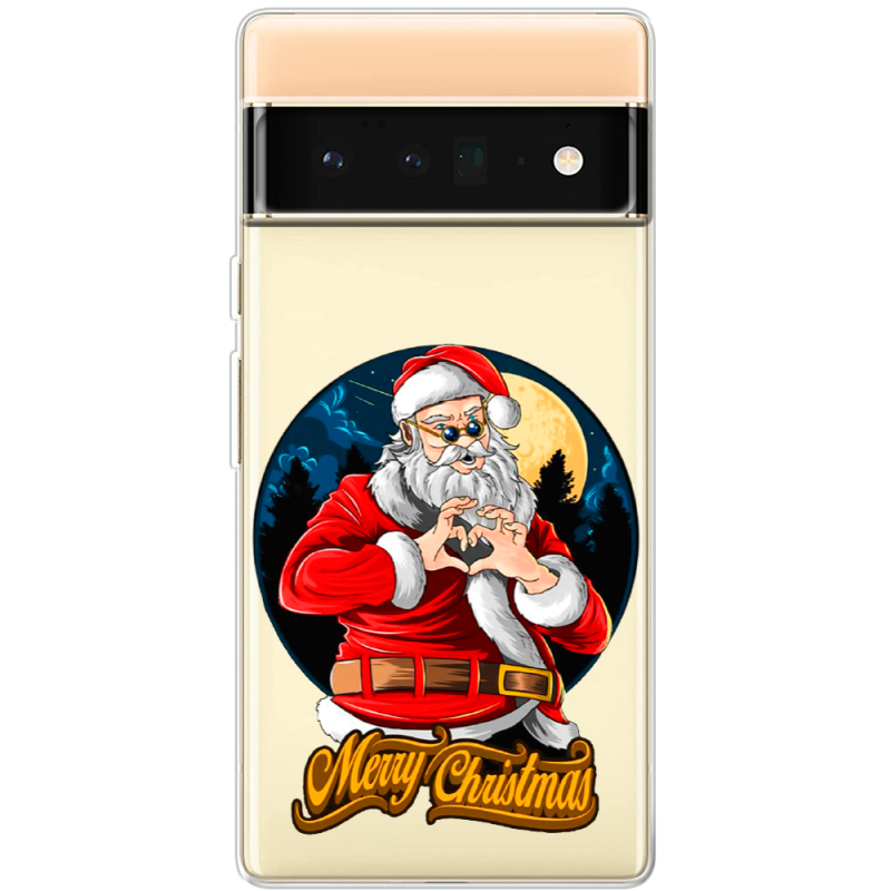 Прозрачный чехол BoxFace Google Pixel 6 Pro Cool Santa