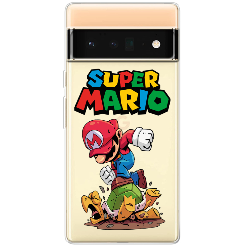 Прозрачный чехол BoxFace Google Pixel 6 Pro Super Mario