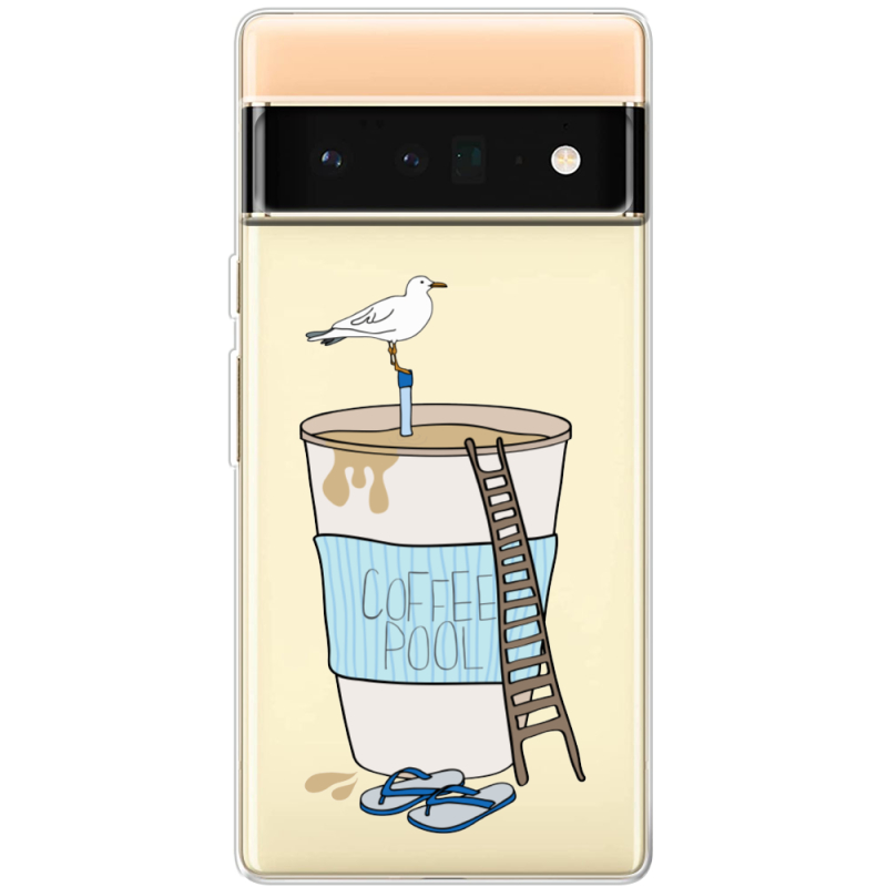 Прозрачный чехол BoxFace Google Pixel 6 Pro Segull in Cofee Pool
