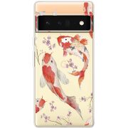 Прозрачный чехол BoxFace Google Pixel 6 Pro Japanese Koi Fish