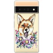 Прозрачный чехол BoxFace Google Pixel 6 Pro Winking Fox