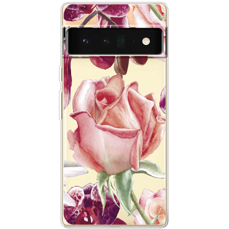 Прозрачный чехол BoxFace Google Pixel 6 Pro Rose