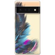 Прозрачный чехол BoxFace Google Pixel 6 Pro Feathers