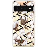 Прозрачный чехол BoxFace Google Pixel 6 Pro Cotton flowers