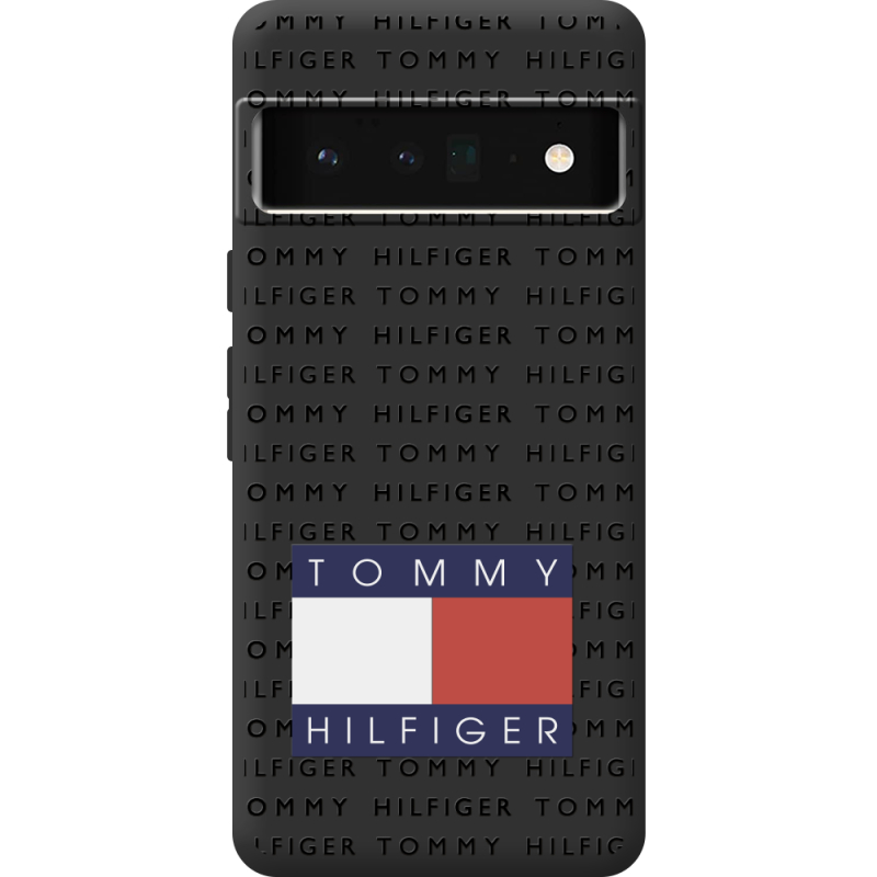 Черный чехол BoxFace Google Pixel 6 Pro Tommy Print