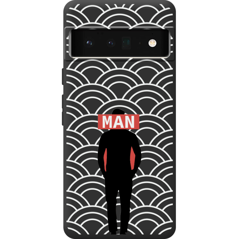 Черный чехол BoxFace Google Pixel 6 Pro Man Pattern