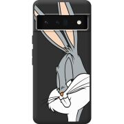 Черный чехол BoxFace Google Pixel 6 Pro Lucky Rabbit