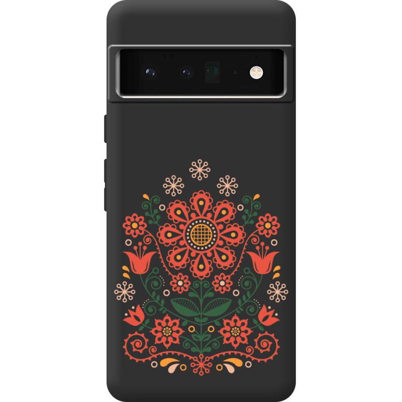 Черный чехол BoxFace Google Pixel 6 Pro Ukrainian Ornament