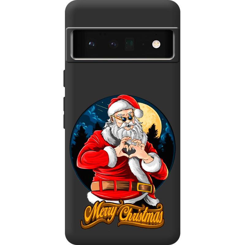 Черный чехол BoxFace Google Pixel 6 Pro Cool Santa