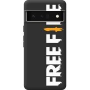 Черный чехол BoxFace Google Pixel 6 Pro Free Fire White Logo