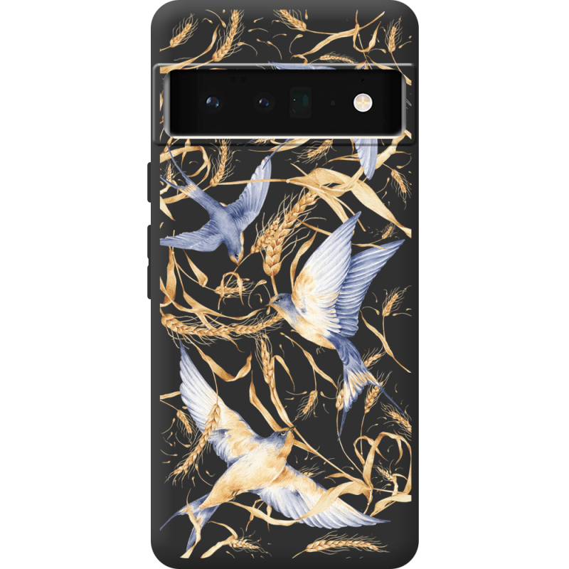 Черный чехол BoxFace Google Pixel 6 Pro Ластівки