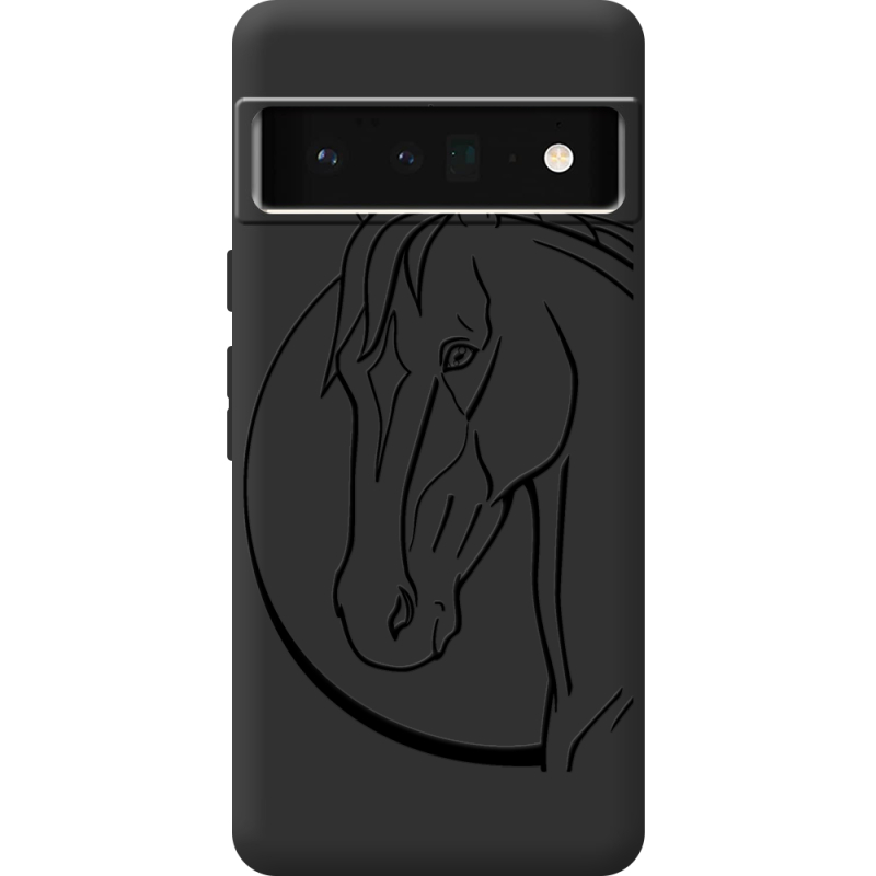 Черный чехол BoxFace Google Pixel 6 Pro Horse