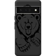 Черный чехол BoxFace Google Pixel 6 Pro Grizzly Bear