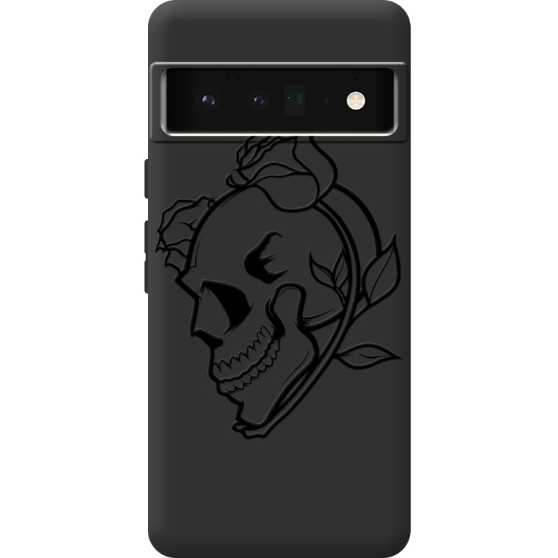 Черный чехол BoxFace Google Pixel 6 Pro Skull and Roses