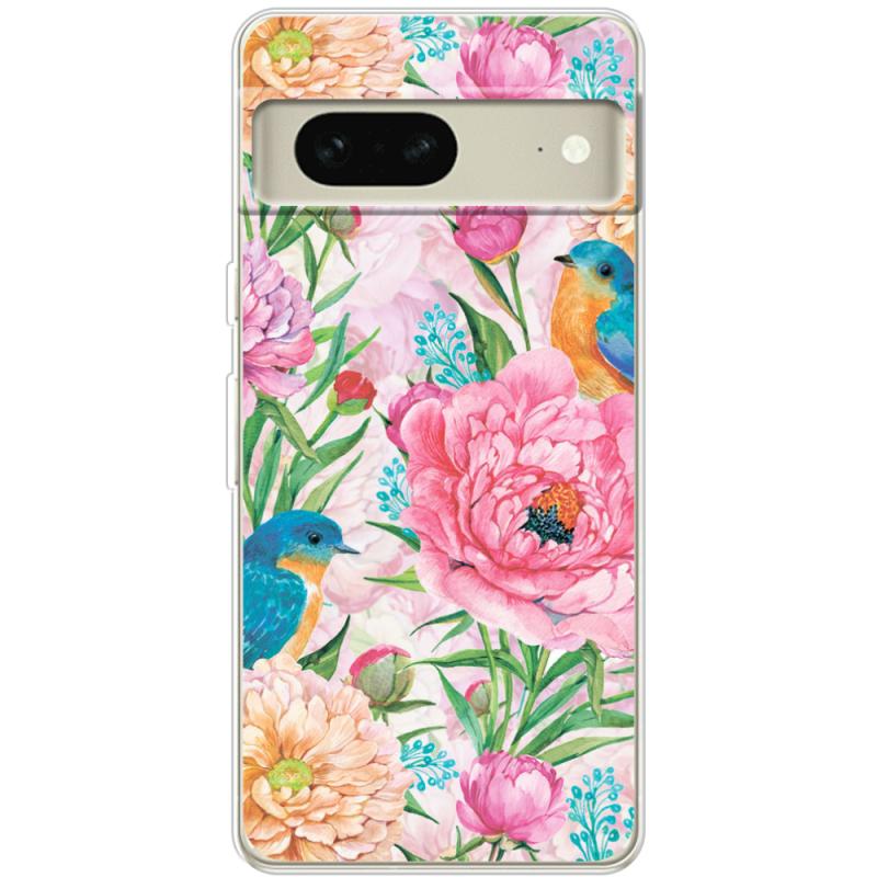 Чехол BoxFace Google Pixel 7 Birds in Flowers