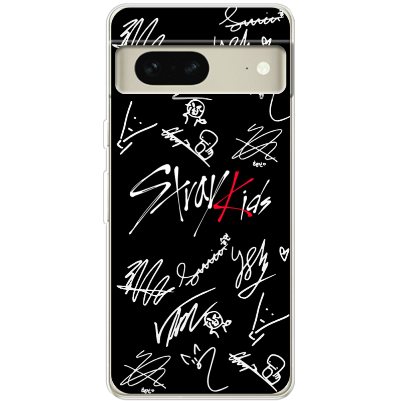 Чехол BoxFace Google Pixel 7 Stray Kids автограф