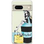 Прозрачный чехол BoxFace Google Pixel 7 City Girl