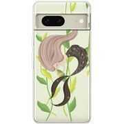 Прозрачный чехол BoxFace Google Pixel 7 Cute Mermaid