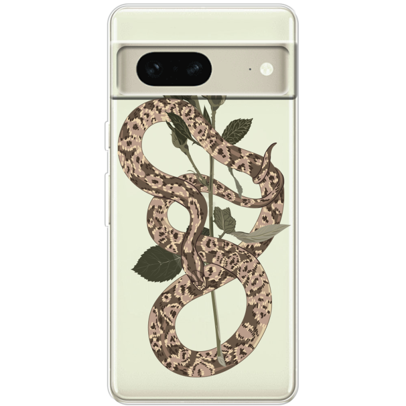 Прозрачный чехол BoxFace Google Pixel 7 Glamor Snake