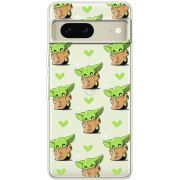 Прозрачный чехол BoxFace Google Pixel 7 Pattern Baby Yoda