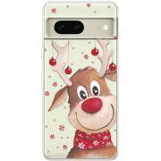 Прозрачный чехол BoxFace Google Pixel 7 Winter Deer